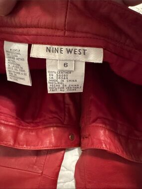 Nine West Red Leather Pants